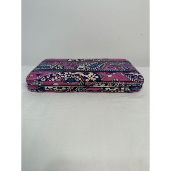 Vera Bradley paisley printed purple,blue & white snap open wallet.  #9-0245 - Picture 9 of 11